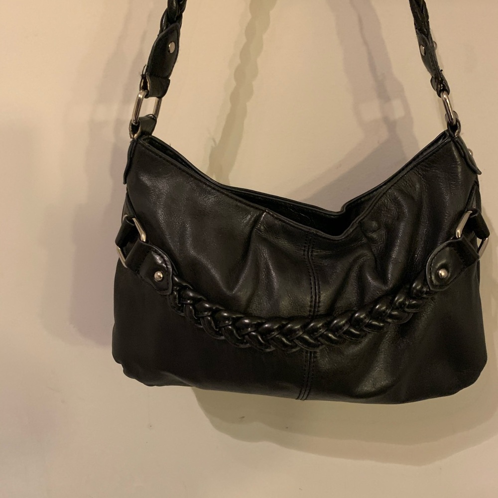 Terra Black Leather Vintage Purse